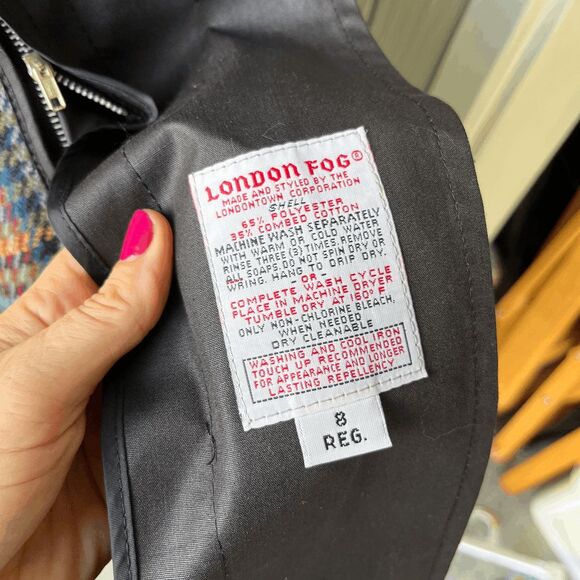 Vintage 70s–80s London Fog Maincoats Trench Coat Wool Liner Union Made USA 8 - Picture 2 of 12